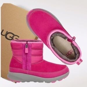 UGG Kids' Truckee Weather suede cold weather boots in pink